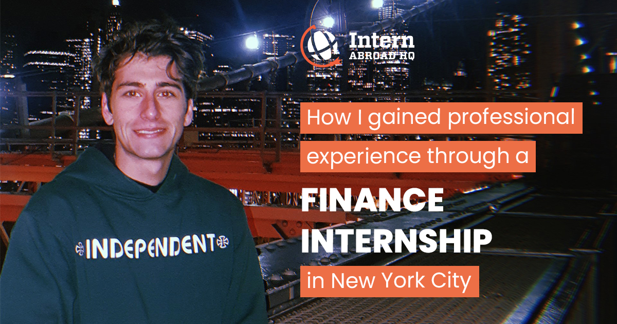 How I gained professional experience through a Finance internship in 